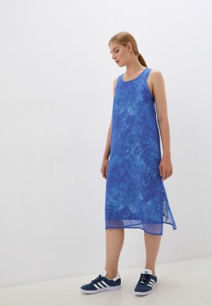Платье adidas Originals. Цвет: голубой