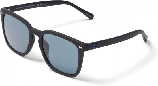 Солнцезащитные очки HC8354U COACH, цвет Rubber Black/Dark Blue Solid Polarized Coach