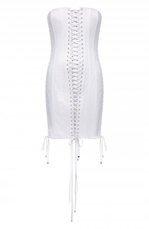 Джинсовое платье Dolce & Gabbana. Цвет: белый