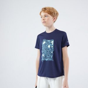 Теннисная футболка для мальчиков — Essentiel темно-синий/желтый , цвет blau ARTENGO