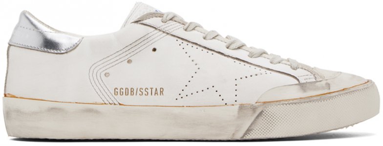 Белые кроссовки Super-Star Penstar для скейтбординга Golden Goose