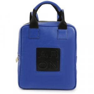 Рюкзак , натуральная кожа, вмещает А4, внутренний карман, синий Aron. Цвет: синий