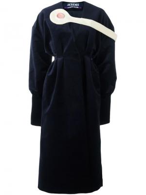 Button detail robe coat Jacquemus. Цвет: синий