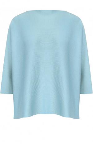 Однотонный пуловер из смеси шелка с кашемиром Tse. Цвет: голубой