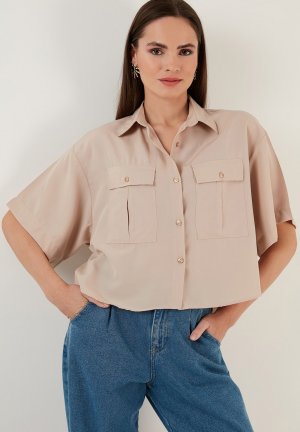 Блузка-рубашка LOOSE FIT , цвет stone LELA