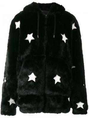 Куртка со звездами Filles A Papa. Цвет: чёрный