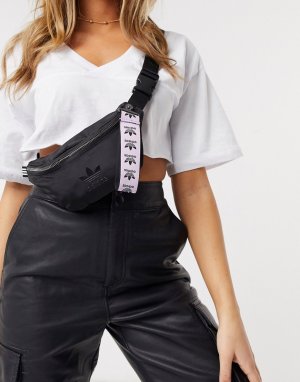Черно-лавандовая сумка-кошелек на пояс с логотипом-трилистником -Мульти adidas Originals