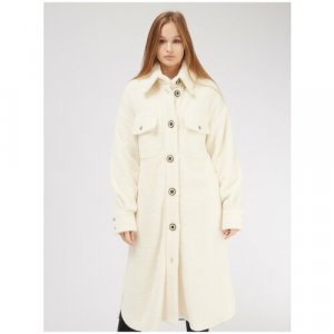 Пальто, размер 44IT, белый Jijil. Цвет: белый