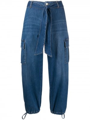 Зауженные джинсы с завышенной талией LIU JO. Цвет: синий