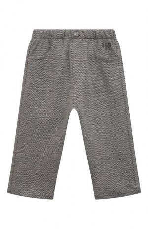 Хлопковые брюки Il Gufo. Цвет: серый