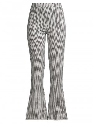 Трикотажные расклешенные брюки с узором шеврон , серебряный Minnie Rose