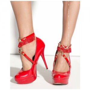 Украшение на ноги под обувь Queen of hearts Arabesque (красный) Me Seduce. Цвет: красный