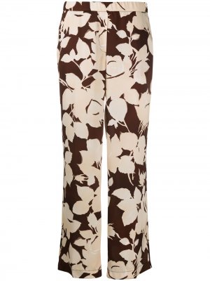 Укороченные брюки палаццо с цветочным принтом Seventy. Цвет: нейтральные цвета