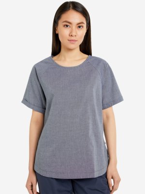 Рубашка с коротким рукавом женская , Синий Outventure. Цвет: синий