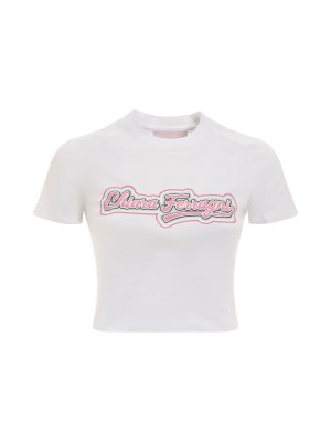 Chiara Ferragni укороченная футболка с логотипом, белый. Цвет: белый