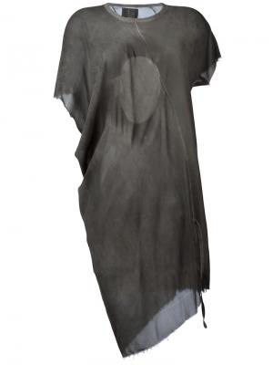 Полупрозрачное платье-футболка Lost & Found Ria Dunn. Цвет: серый