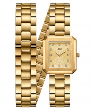 Женские часы Arc с двойным браслетом из нержавеющей стали, 23 x 25 мм , золотой Jbw