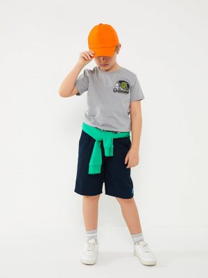 Базовые шорты для мальчиков с эластичной резинкой на талии , новый темно-синий LCW Kids