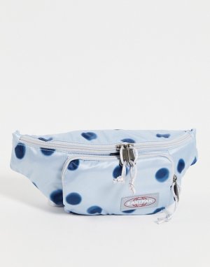 Голубая сумка-кошелек на пояс в горошек -Черный цвет Eastpak