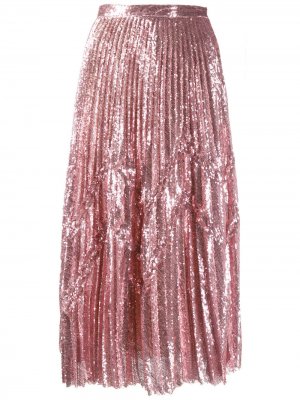 Декорированная юбка миди Marco De Vincenzo. Цвет: розовый