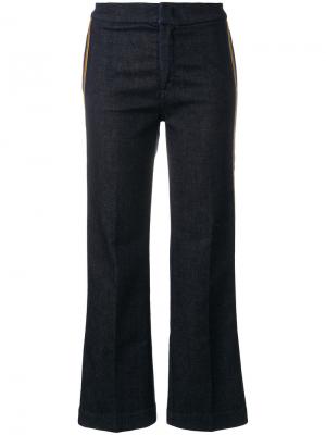 Укороченные брюки с полосками The Seafarer. Цвет: синий