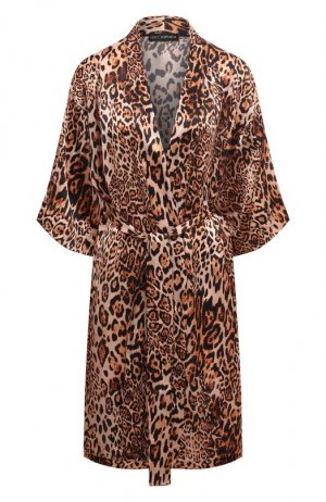Шелковый халат Lise Charmel. Цвет: леопардовый