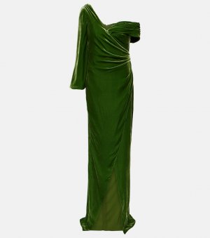 Бархатное платье rubinia из смесового шелка , зеленый Costarellos