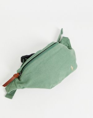 Светло-коричневая поясная сумка из плотной ткани с логотипом пони -Зеленый цвет Polo Ralph Lauren