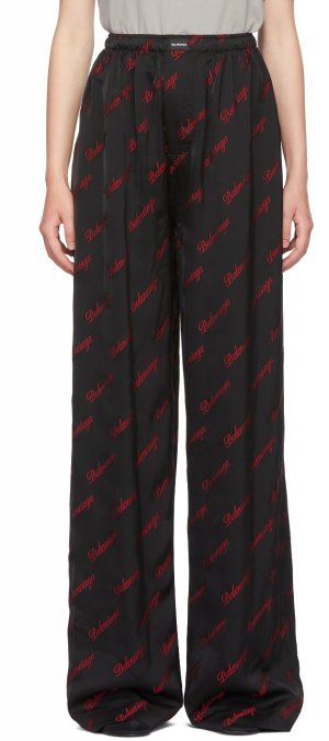 Black & Red Logo Lounge Pants Balenciaga. Цвет: 1076 black/red