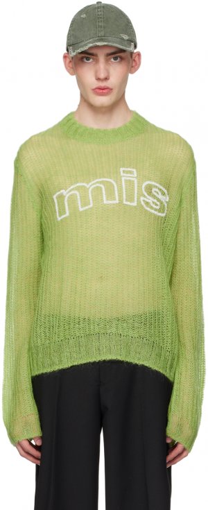 Зеленый небрашированный свитер Misbhv