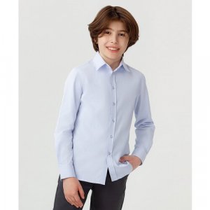 Школьная рубашка , размер 122, голубой Button Blue. Цвет: голубой