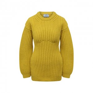 Шерстяной свитер Prada. Цвет: жёлтый