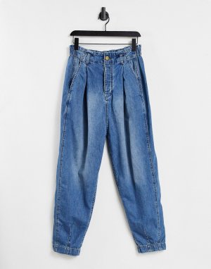 Свободные джинсы бойфренда из выбеленного синего денима в винтажном стиле Sawyer-Голубой We The Free by People