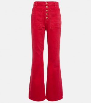 Расклешенные джинсы Lou с высокой посадкой, розовый Ulla Johnson