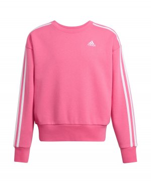 Пуловер с круглым вырезом и длинными рукавами для больших девочек Essential 3 полосками adidas