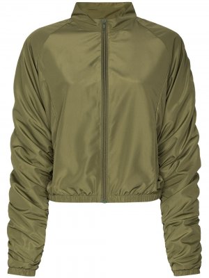 Укороченная спортивная куртка Fantabody. Цвет: зеленый