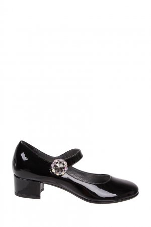 Черные лаковые туфли на каблуке MISSOURI KIDS. Цвет: черный