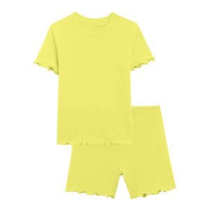Пижама для девочек (12 Лимонный) LOLOCLO. Цвет: лимонный