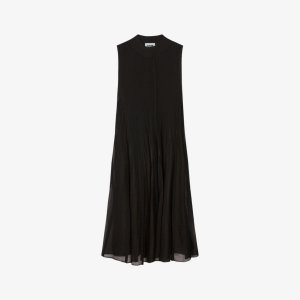 Тканое платье миди Maryli с плиссированной юбкой , цвет noir / gris Claudie Pierlot