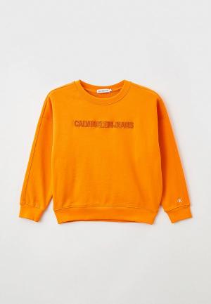 Свитшот Calvin Klein Jeans. Цвет: оранжевый