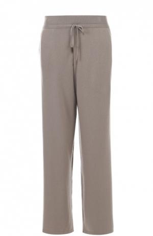 Кашемировые брюки прямого кроя с эластичным поясом Cruciani. Цвет: темно-бежевый