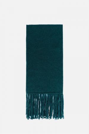 Однотонный вязаный шарф Ami Alexandre Mattiussi. Цвет: зелёный