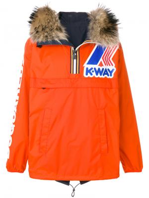 Ветровка в стиле пуловера K-Way Dsquared2. Цвет: жёлтый и оранжевый