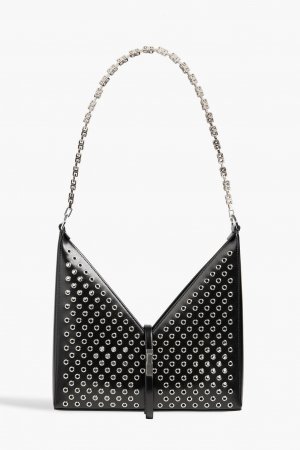 Кожаная сумка на плечо Cut Out с люверсами GIVENCHY, черный Givenchy