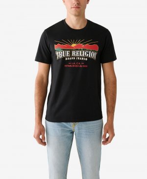 Мужская футболка Explore Arch с коротким рукавом , черный True Religion