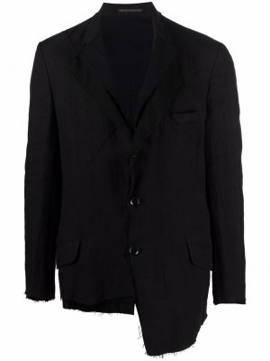 Single-breasted linen blazer Yohji Yamamoto. Цвет: черный