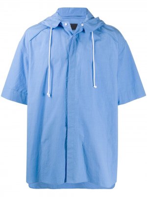 Рубашка с короткими рукавами и капюшоном Juun.J. Цвет: синий