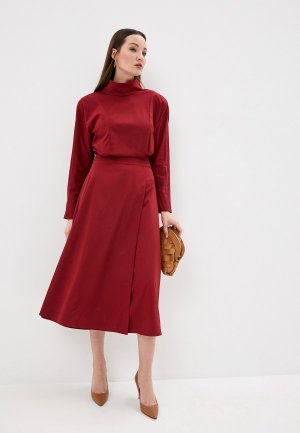 Платье Lik Fashion. Цвет: бордовый