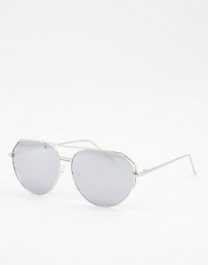 Солнцезащитные очки-авиаторы -Серебристый Jeepers Peepers