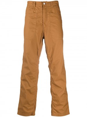 Прямые брюки White Mountaineering. Цвет: коричневый